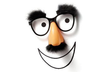 A comedic mask containing a fake nose, glasses, and eyebrows