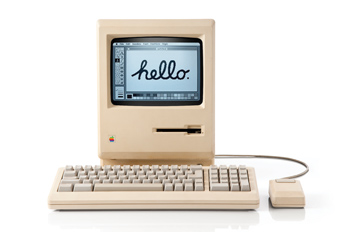 Apple desktop computer circa 1984