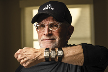 Fred Friedberg shows off his watches