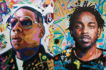 Illustration of Jay-Z and Kendrick Lamar