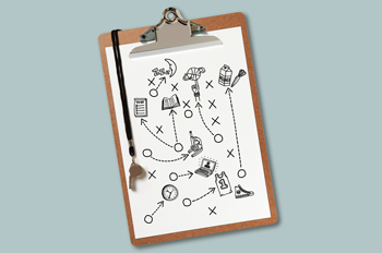Illustration of a coach's clipboard