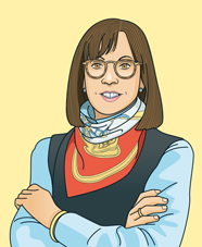 Illustrated photo of Susan Zirinsky