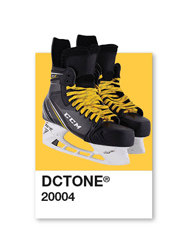 Hockey skates with yellow laces