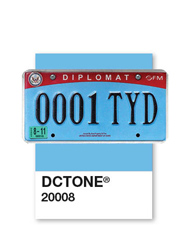 diplomat DC license plate