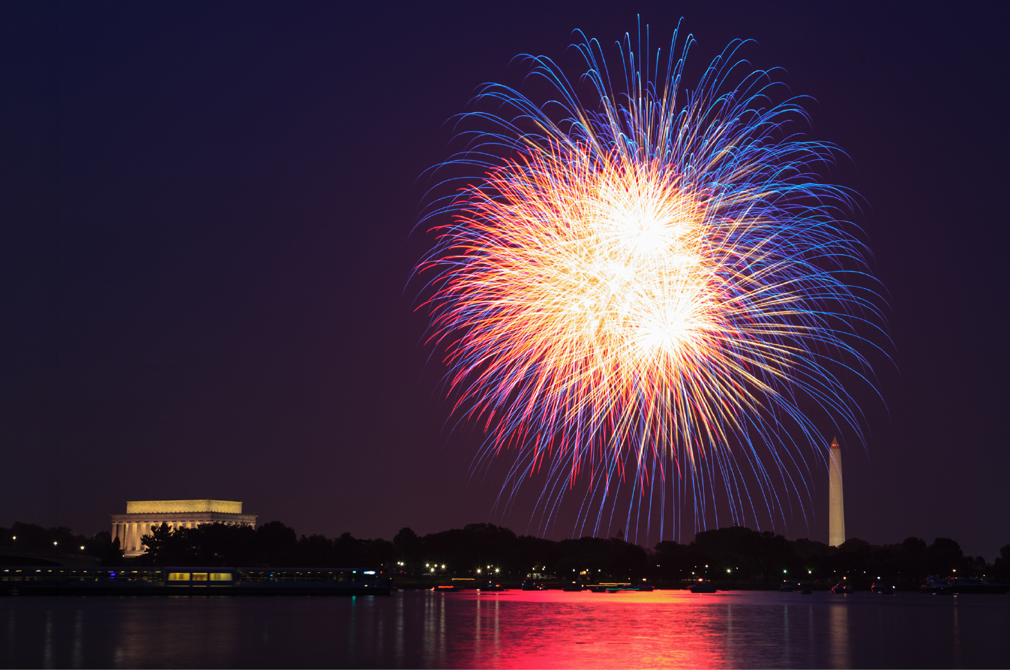 fireworks over the National Mall