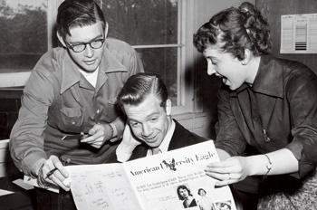 From the archives: three Eagle reporters in the 1950s.