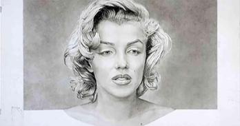 Billy Pappas, Marilyn Monroe, 2003. Graphite on paper; 25 x 28 inches. Courtesy of William A. Christens-Barry, Chief Scientist, Equipoise Imaging, LLC.