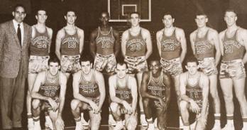 The AU team that integrated college basketball in DC. Photo courtesy of AU Athletics.