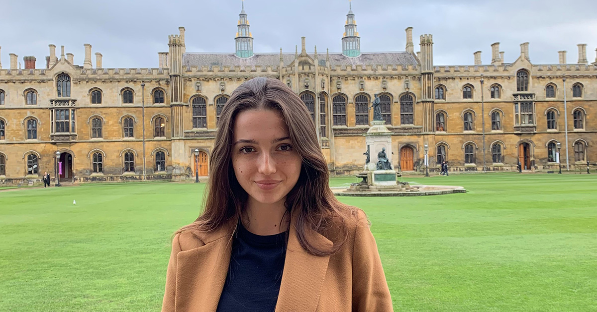 Dayana Sarova at the University of Cambridge in November 2019.