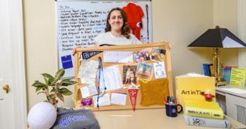 Lindsay Studer stands in her office. Photo by Jeff Watts.