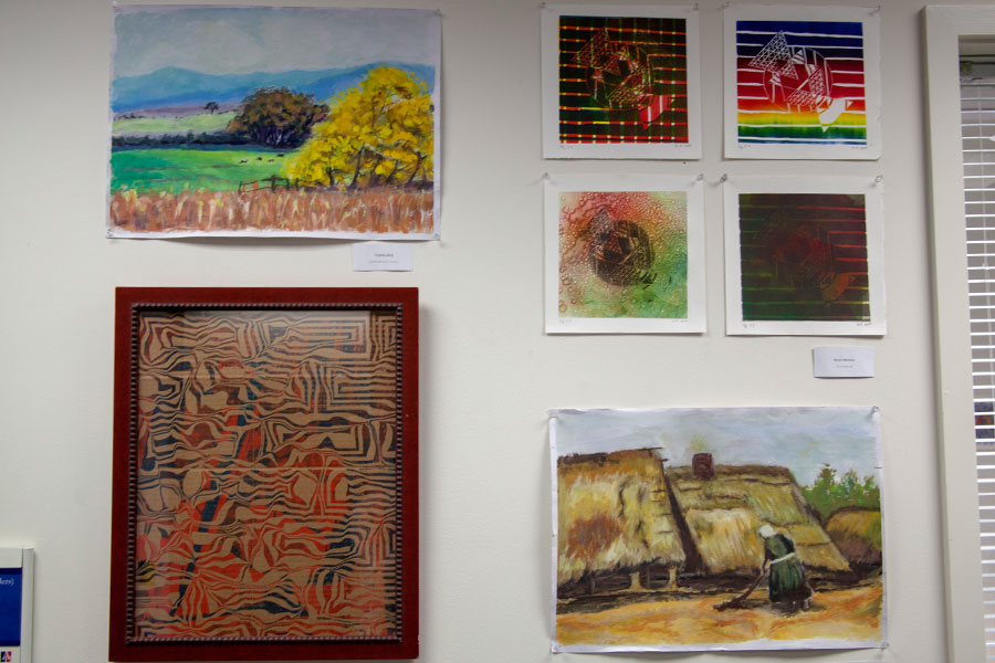 Collection of art in CDI Office