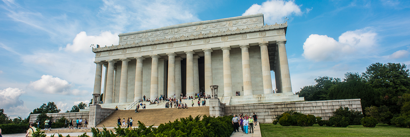 The Lincoln Memorial in Washington, DC