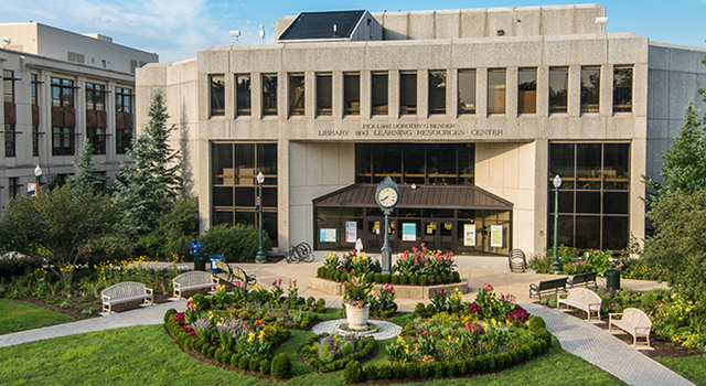 Exterior of Bender Library building