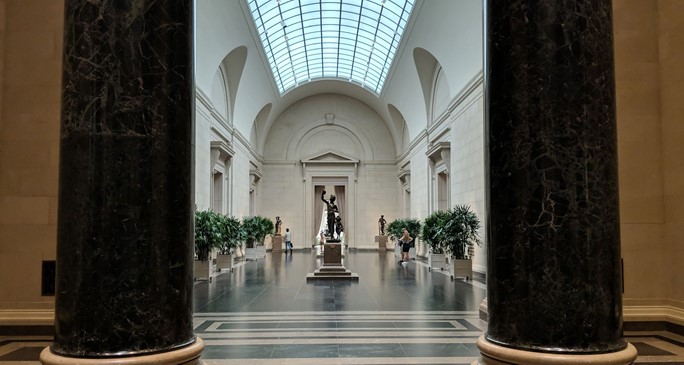 Photograph of the main hall at the Portrait Gallery