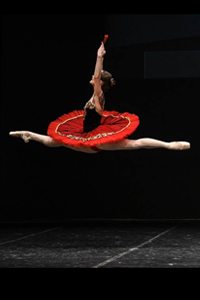 Ballet dancer in the air