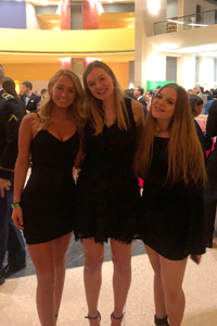 Gap Program student Helen and friends at the Italian Embassy Valentine's Day Ball