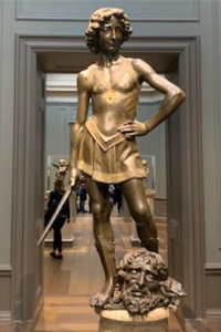 Bronze statue of David