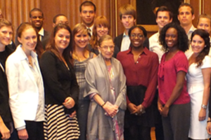 Ruth Ginsburg with Washington Semester interns