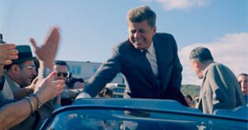 John F. Kennedy on the campaign trail in 1960