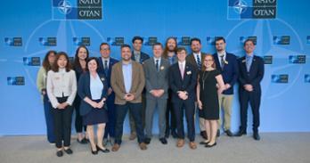 Garret Martin and Christine Gettings led a student trip to Belgium as part of a seminar on NATO.