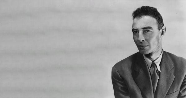 J. Robert Oppenheimer in suit coat and tie