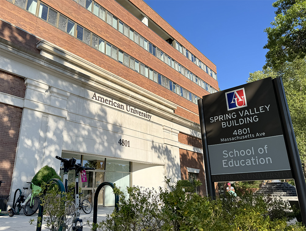 Spring Valley Building with its sign