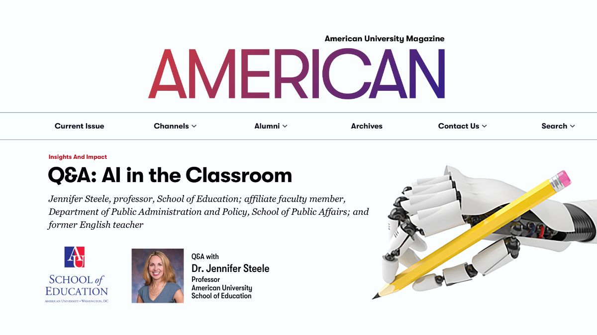EPL Professor Jennifer Steele's Q&A with American Magazine