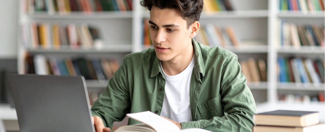 Student studying