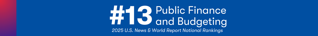 Public Finance and Budgeting US News and World Report Rankings