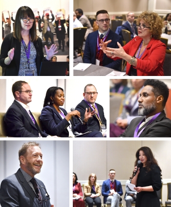 Collage of photos from the 2023 Key Conference with speakers and attendees