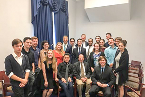 Olivia with fellow classmates at the Office of Congressman Ryan Costello
