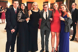 Washington Semester Program students attend the Italian Embassy Valentine's Day Gala in Washington DC
