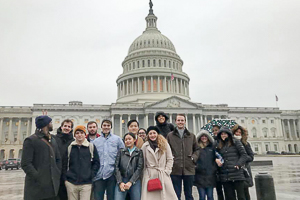 Washington Semester Program Global Economics & Business students visit the Capitol Building in Washington DC
