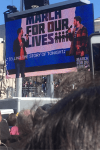 Ben Platt and Manuel Miranda at March for Our Lives rally