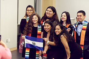 students at Latinx community graduation