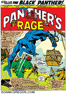 black panther leaping on panthers rage cover
