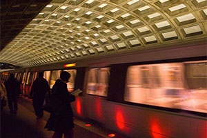 A photo of one of the Metro Rail stations.
