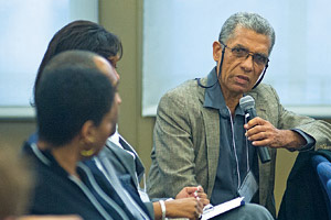 Anthony Harriott speaking at a Symposium on Gangs and Gang Violence in the Caribbean.