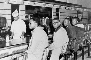 On February 1, 1960, four African American students sat down at a lunch counter in North Carolina.
