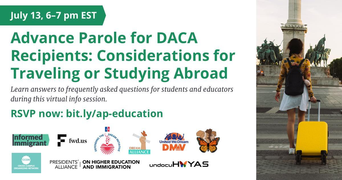 Advance Parole for DACA Recipients: Considerations for Traveling or Studying Abroad