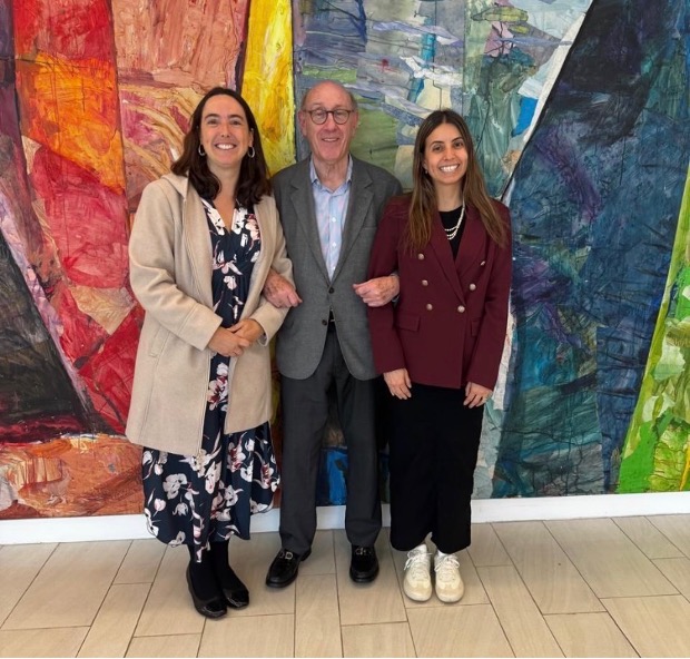 Helena Refosco (tan coat) with Kenneth Feinberg (center left of Helena) and Lutiana Barbosa  