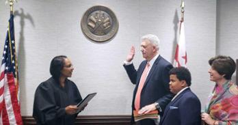 Judge Hildum Swearing in with friends and family